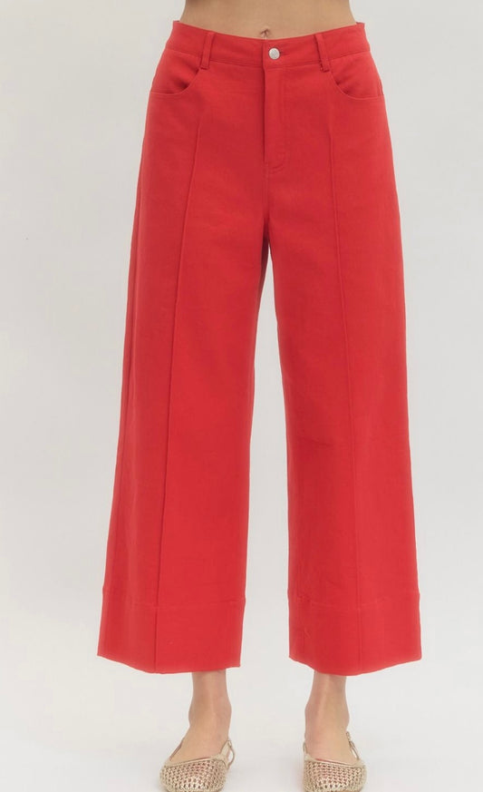 Wide Leg with Front Pintuck Detail