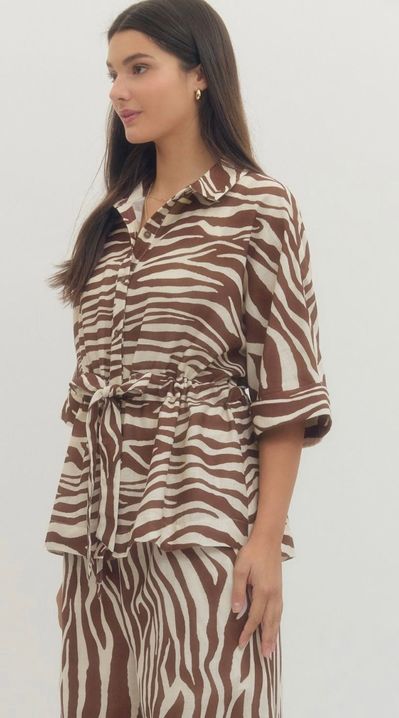 Zebra Print Blouse