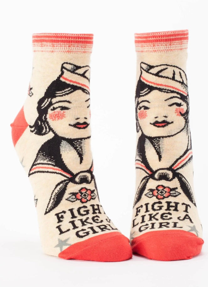 Fight Like a Girl Ankle Sock