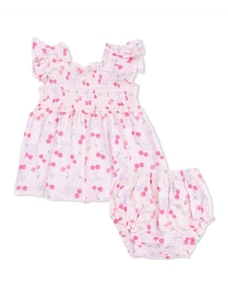 Sweet Bow Cherries Baby Doll Tunic and Bloomer Set
