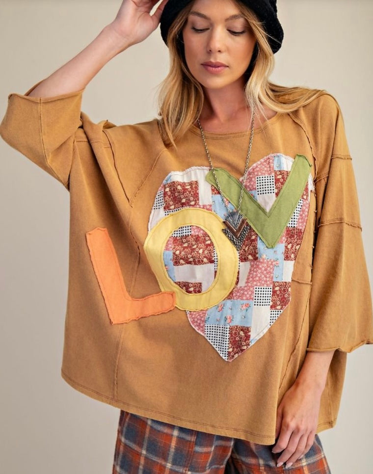 Camel Love Patch Tee
