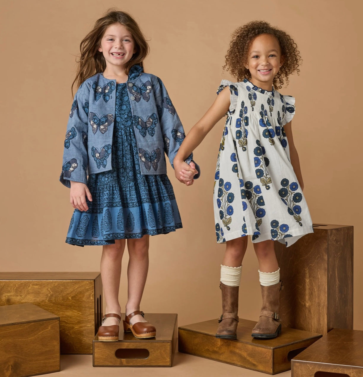 Stevie Dress-Navy Buttercup Floral