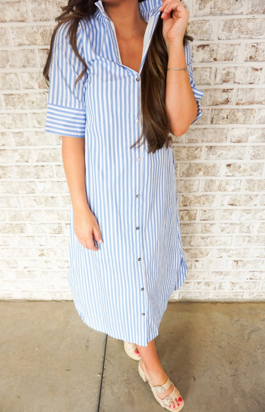 Striped Midi Dress