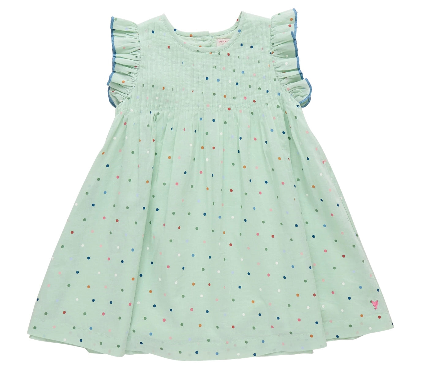 Jaipur Dress-Pastel Green Polka Dot