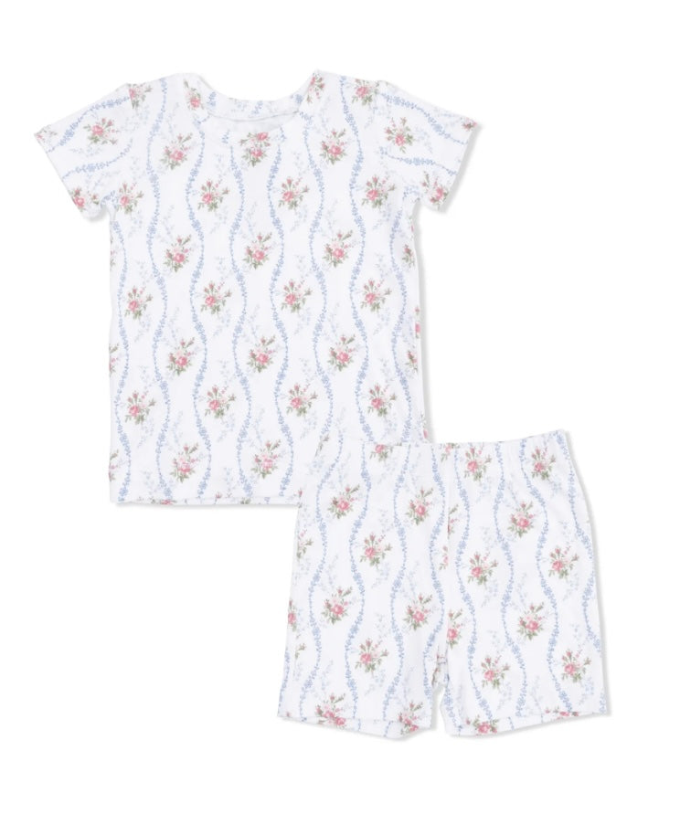 Heirloom Rose Stripe Loungewear Short Set
