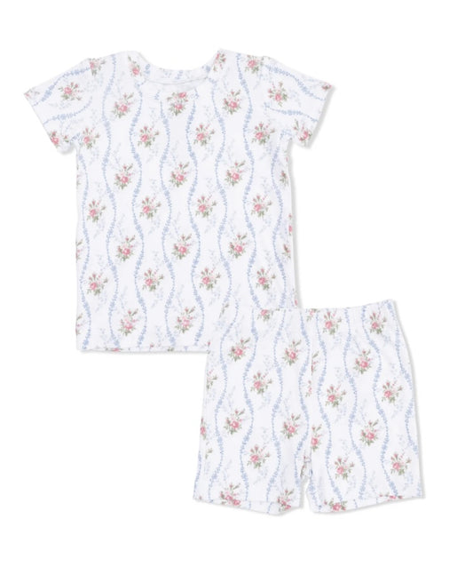 Heirloom Rose Stripe Loungewear Short Set