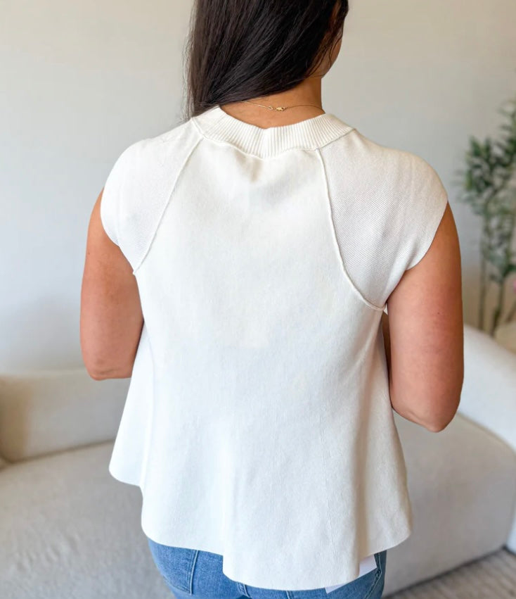 Soft Structure Cap Sleeve Top