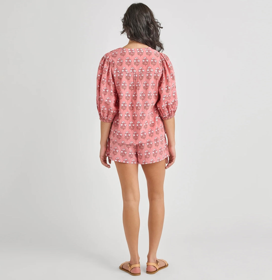 Womens Indira Top-Pink Strawflower