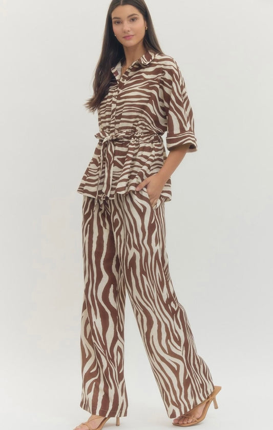 Zebra Print Blouse
