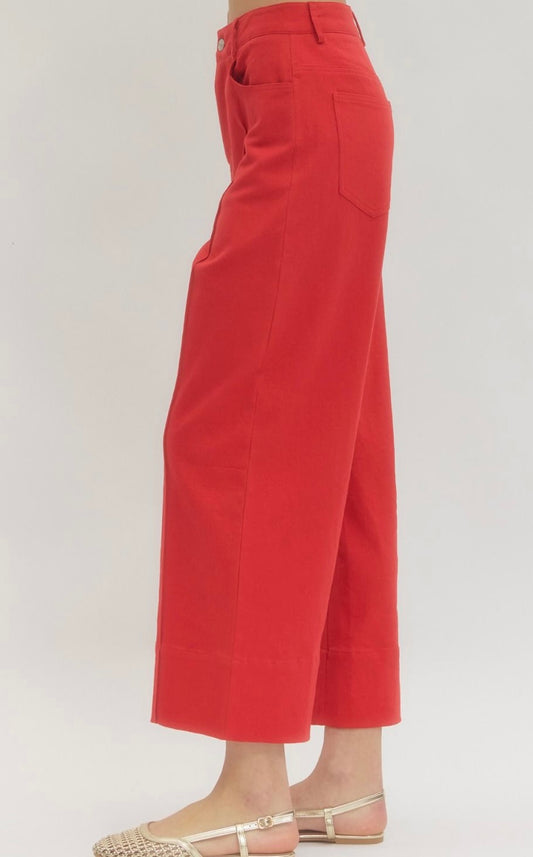 Wide Leg with Front Pintuck Detail