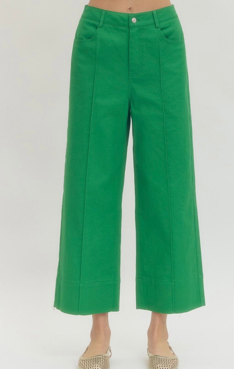 Wide Leg with Front Pintuck Detail