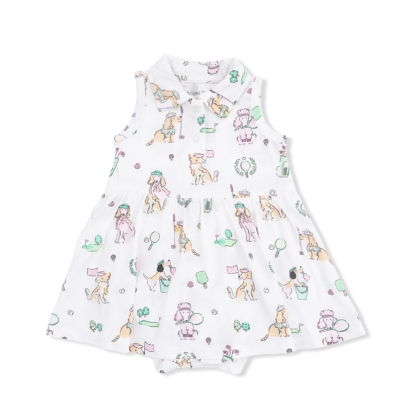 Country Club Dogs Pink Polo Tennis Dress