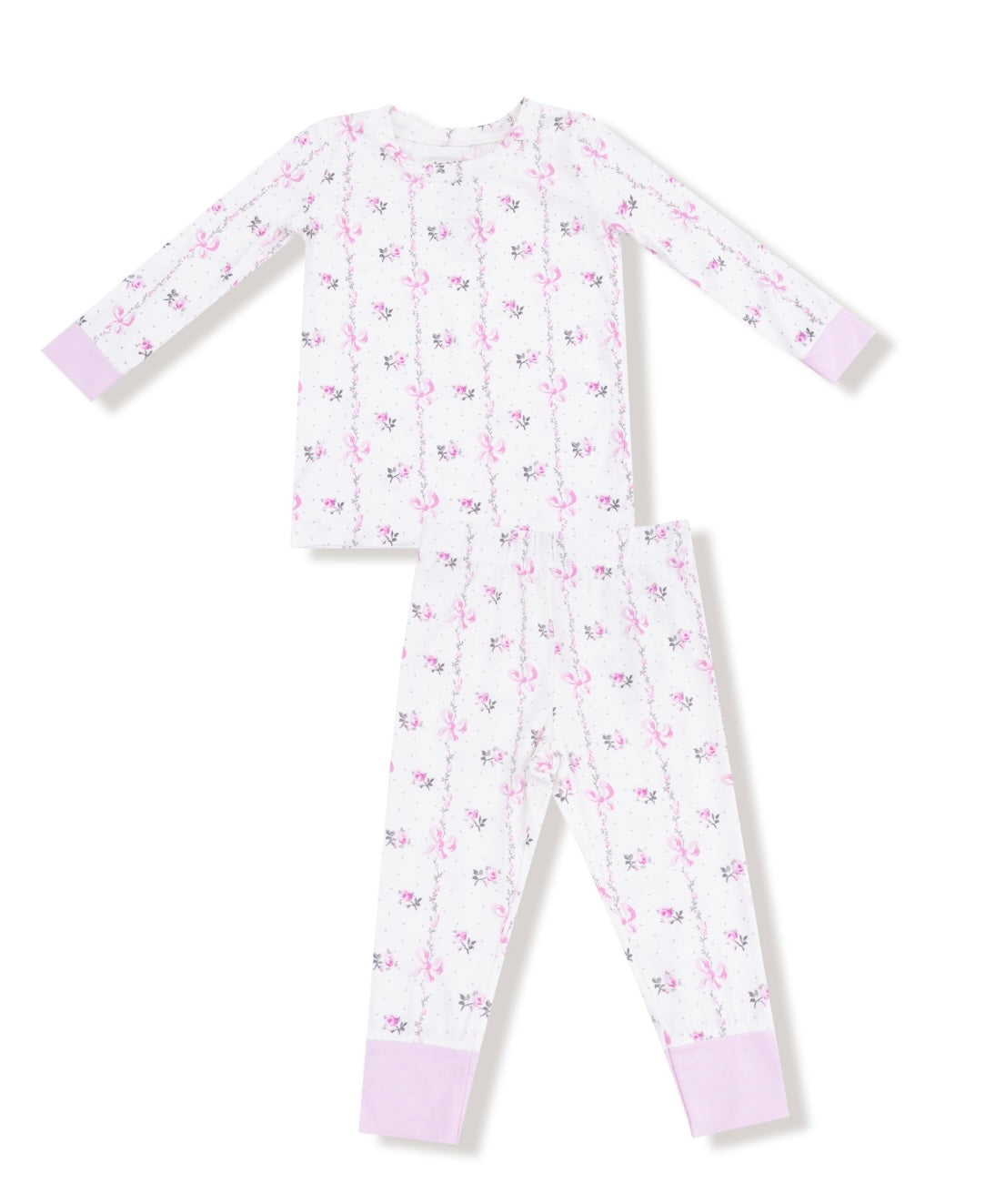 Dainty Buds & Bows Stripe L/S Loungewear Set