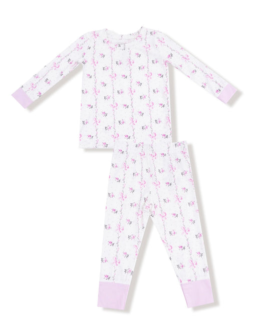 Dainty Buds & Bows Stripe L/S Loungewear Set