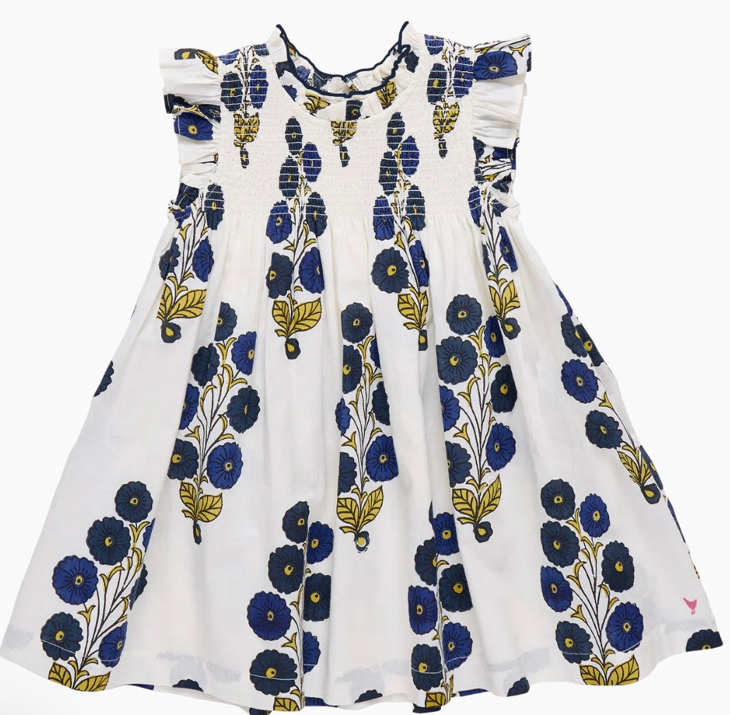 Stevie Dress-Navy Buttercup Floral