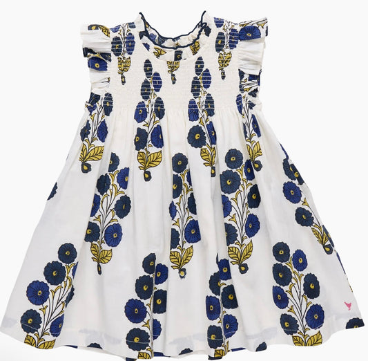 Stevie Dress-Navy Buttercup Floral