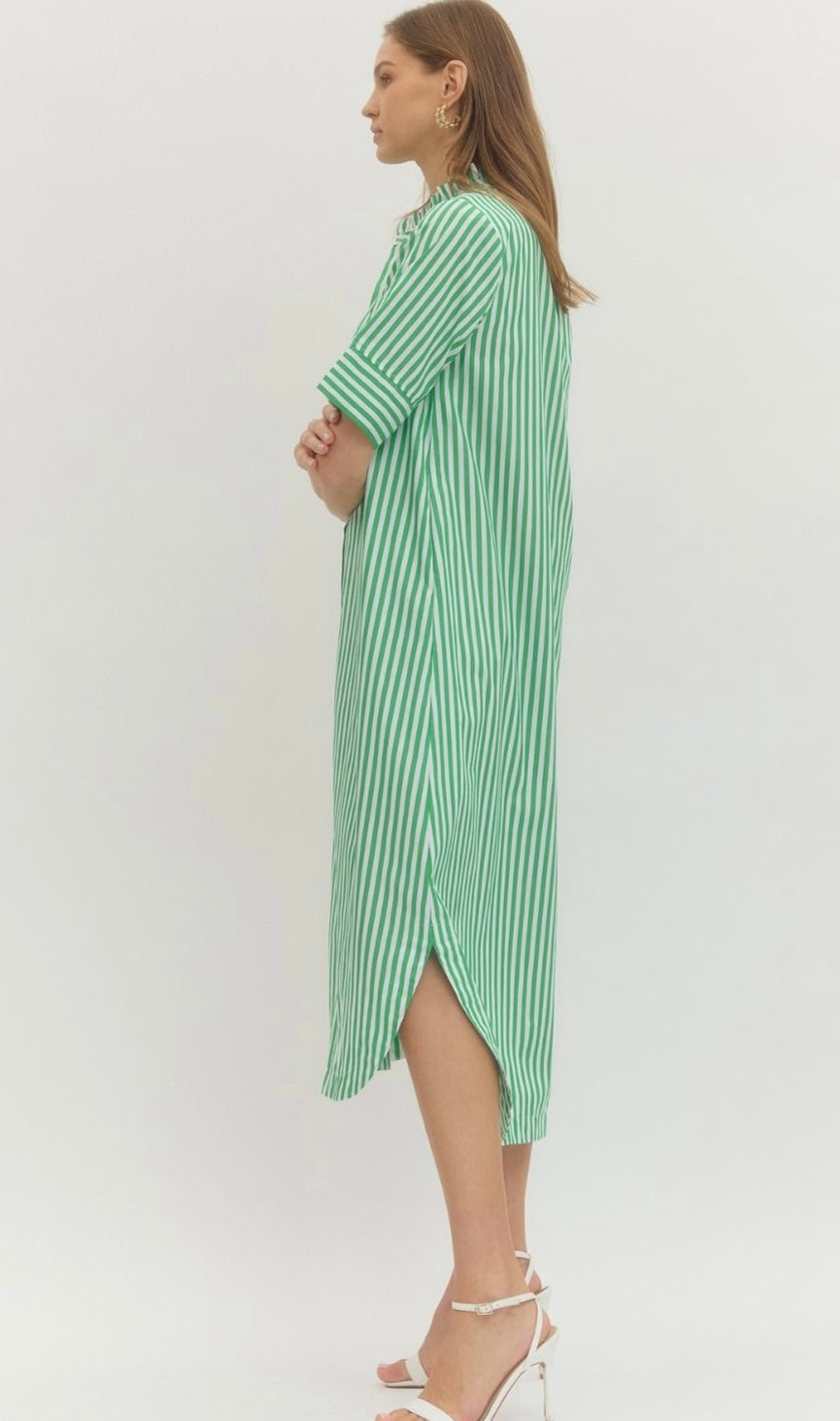 Striped Midi Dress