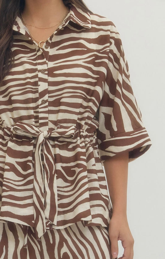 Zebra Print Blouse