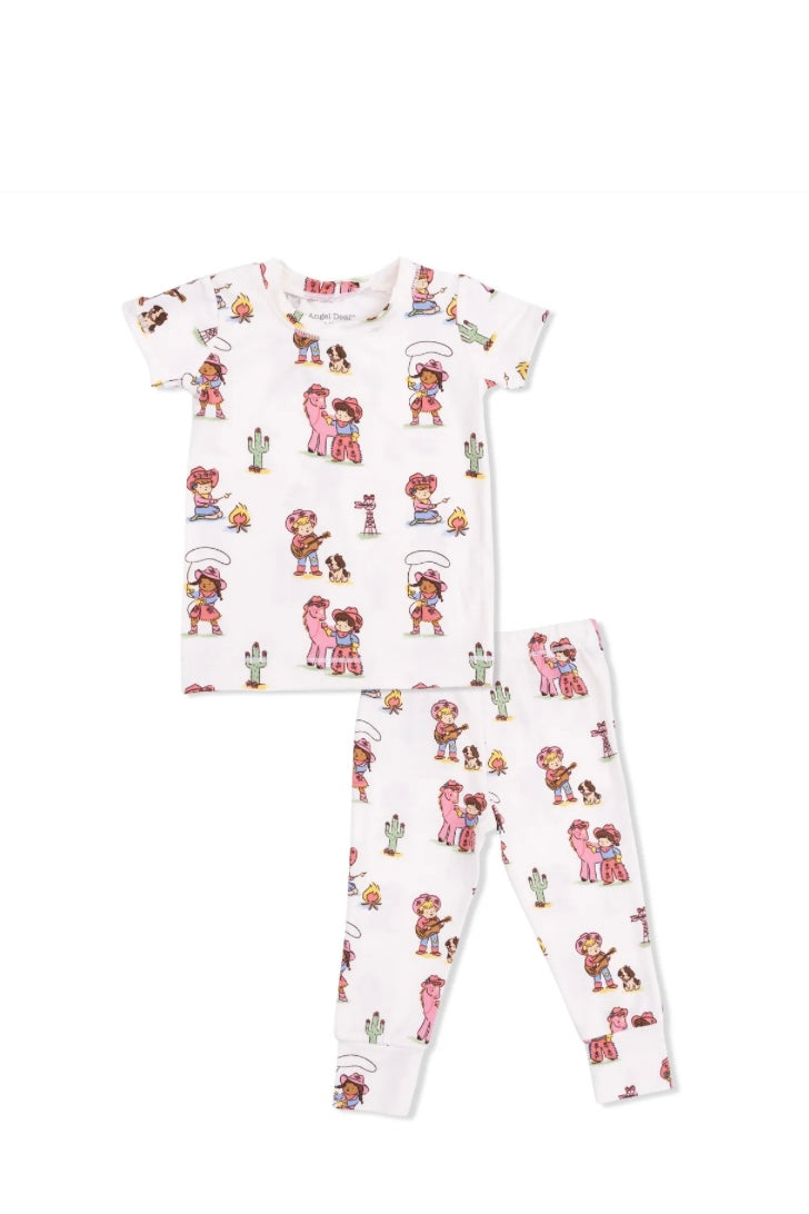 Vintage Cowgirls Short Sleeve Loungewear Set