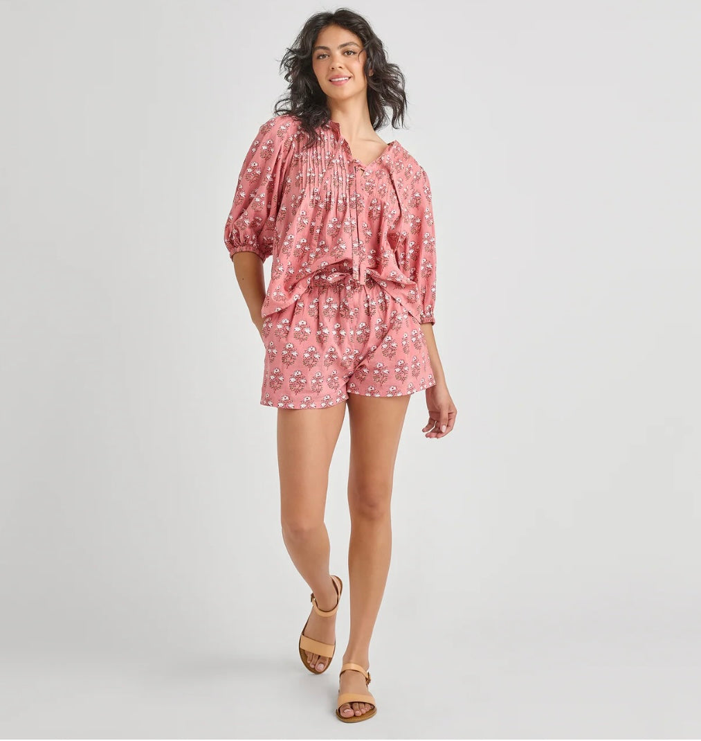 Womens Indira Top-Pink Strawflower