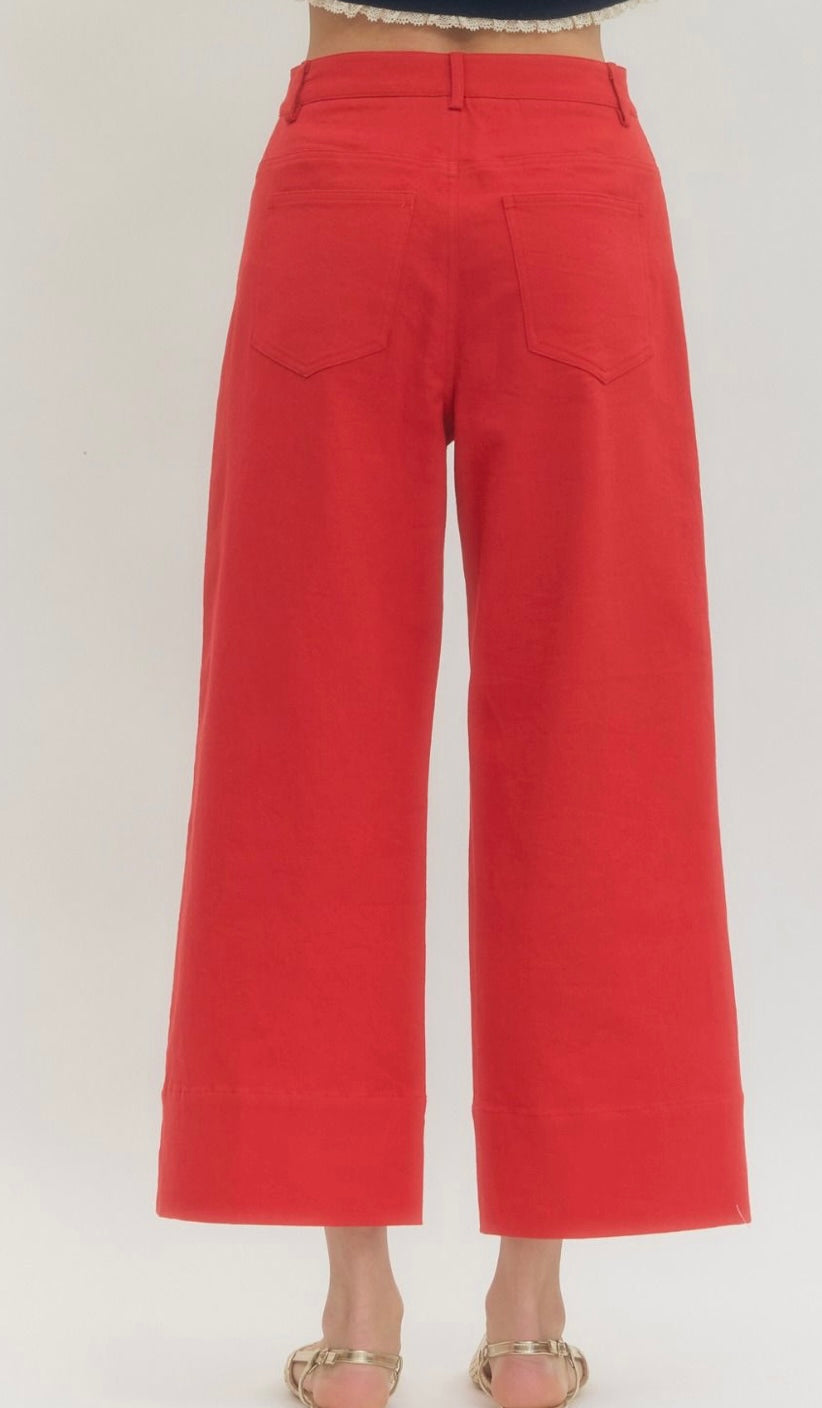 Wide Leg with Front Pintuck Detail