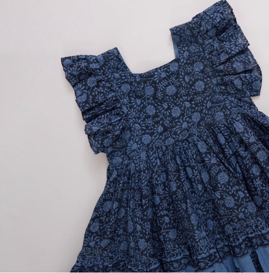 Elsie Dress-Steller Blue Garden Floral