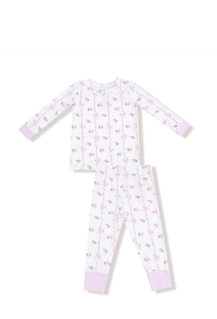 Dainty Buds & Bows Stripe L/S Loungewear Set