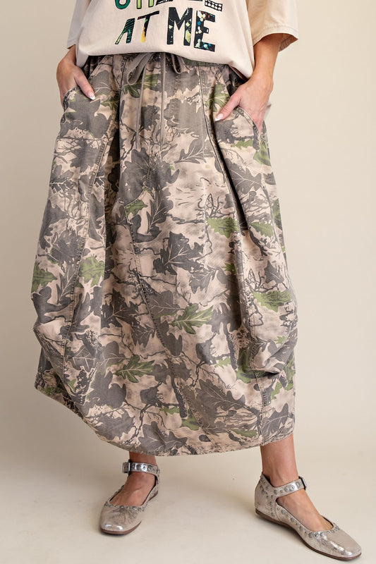 Camo Twill Cargo Skirt