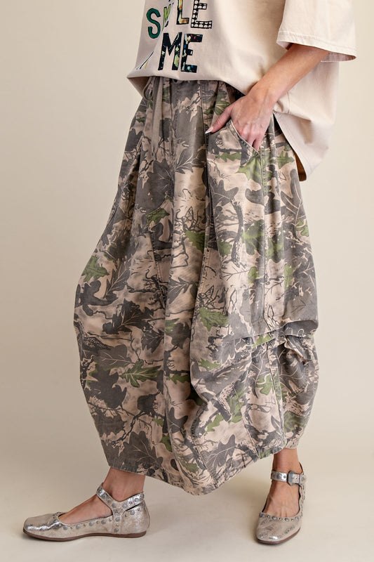 Camo Twill Cargo Skirt