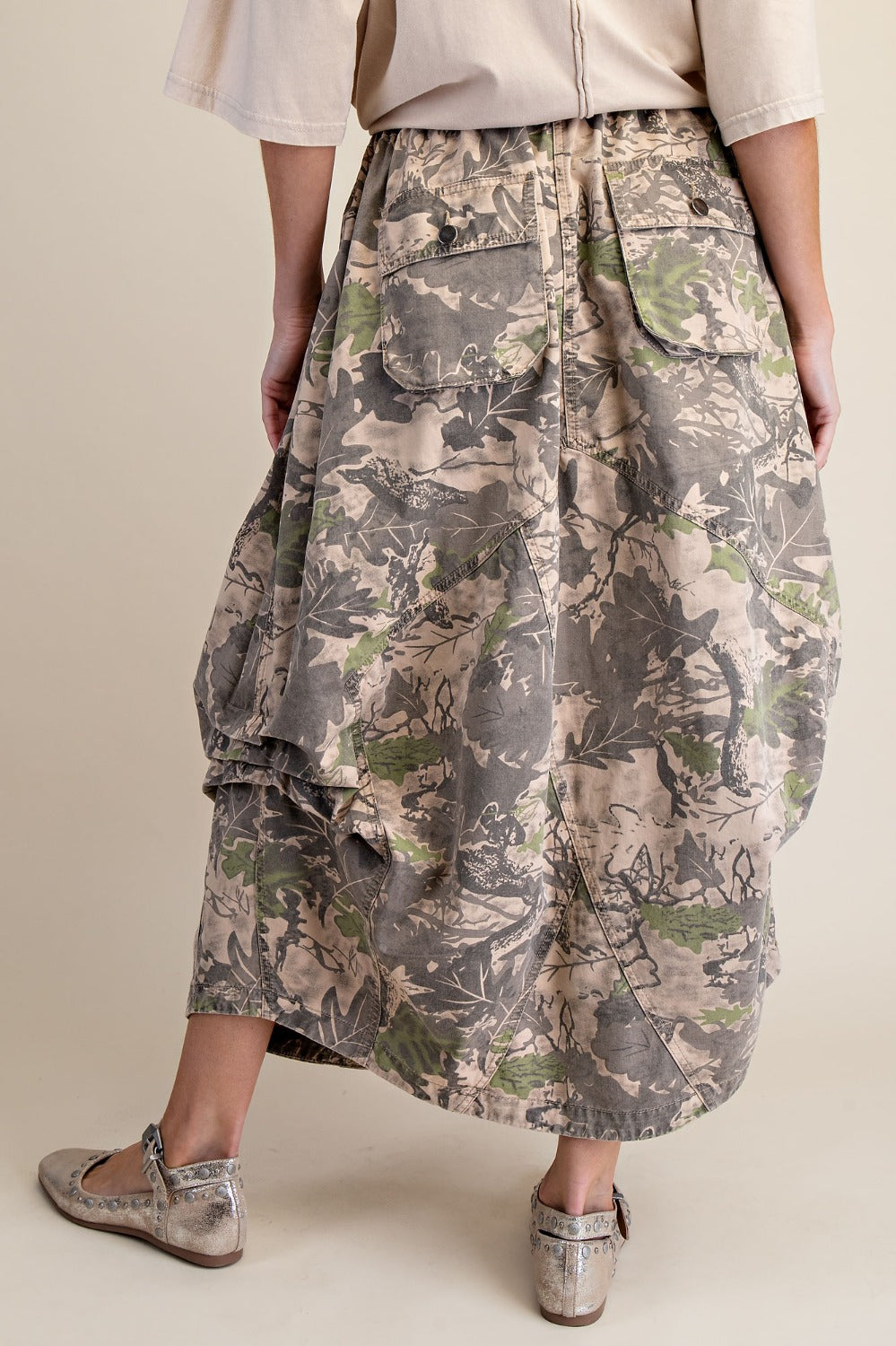 Camo Twill Cargo Skirt