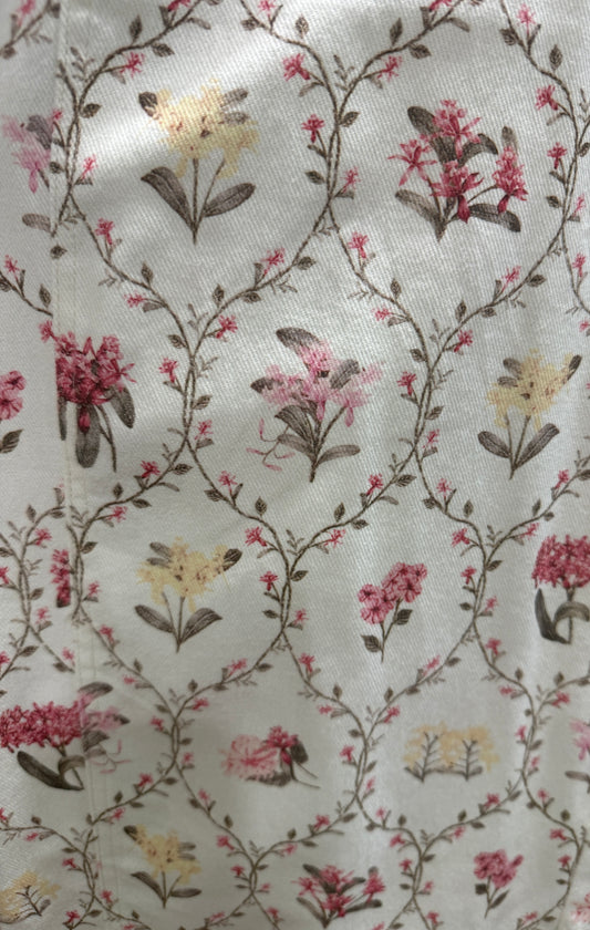 Cream Floral Pants