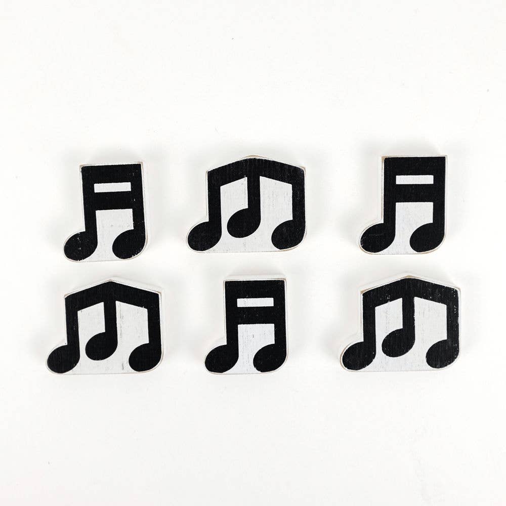 Music Notes 2x2 wood s/6 tiles for LETTERBOARD SHAPE SETS