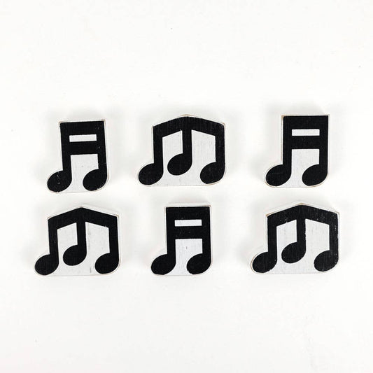 Music Notes 2x2 wood s/6 tiles for LETTERBOARD SHAPE SETS
