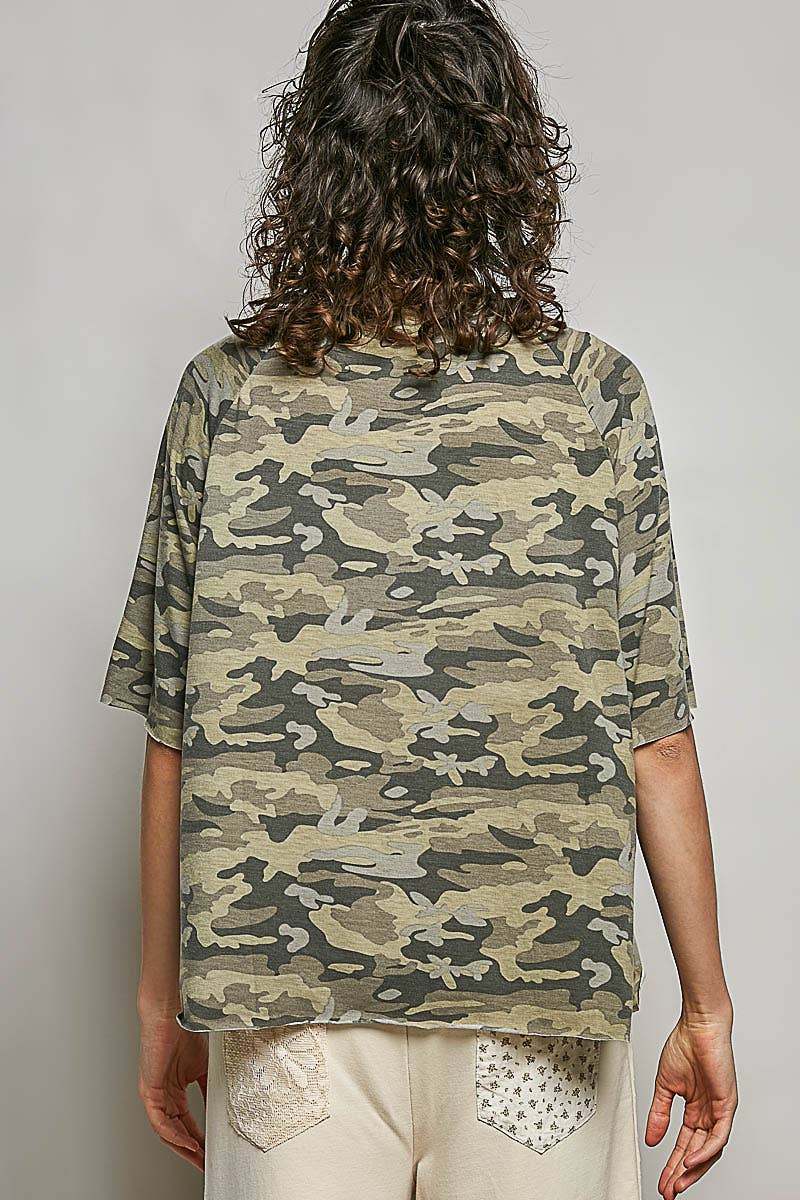 Vintage Washed Relaxed Fit Jersey Top Everyday Tee