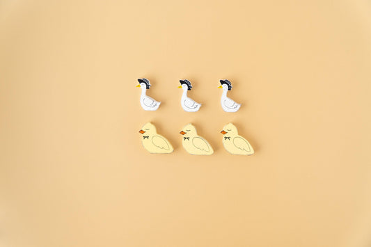 Ducks & Chicks 2x2 wd shps s/6 for our LETTERBOARDS