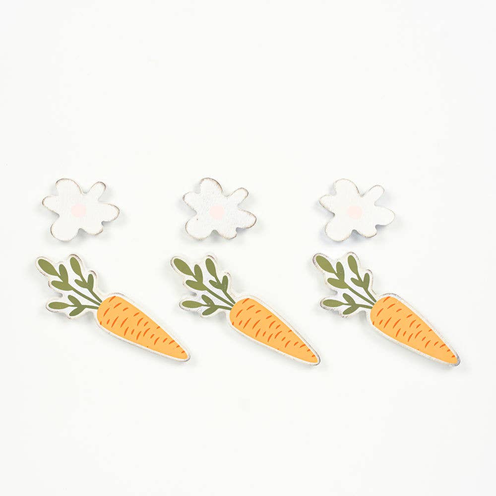 Carrots and Florals 5x2 wood tiles for our LETTERBOARD EASTER SPRING Decor