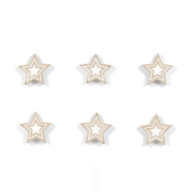Stars 2x2 wood shape s/6 Americana