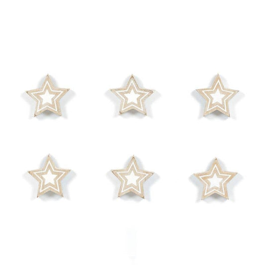 Stars 2x2 wood shape s/6 Americana