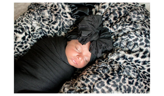 Black Ruffled Headband