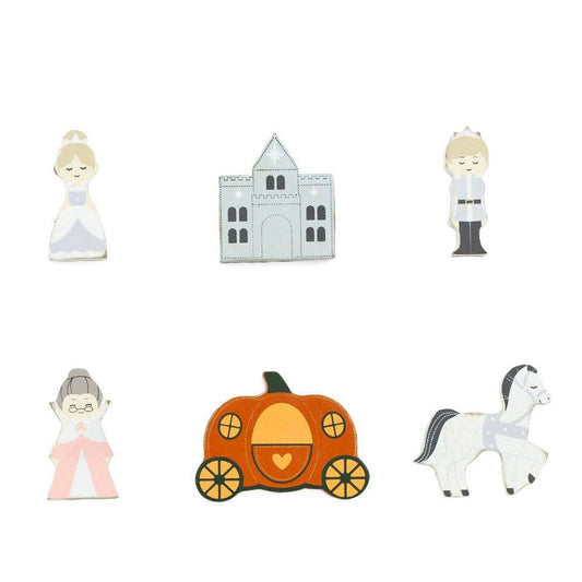 Cinderella Tiles 2x2 wood shapes s/6